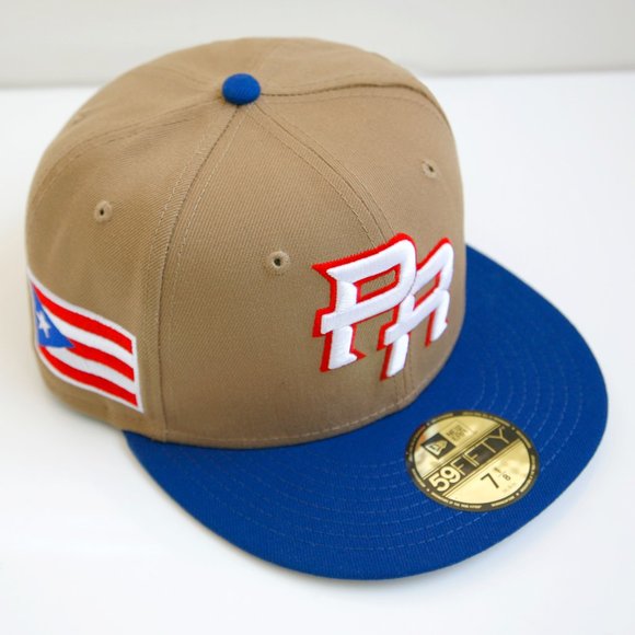 New Era Puerto Rico Fitted Hat 59Fifty WBC Limited Edition Khaki Blue - Picture 7 of 8